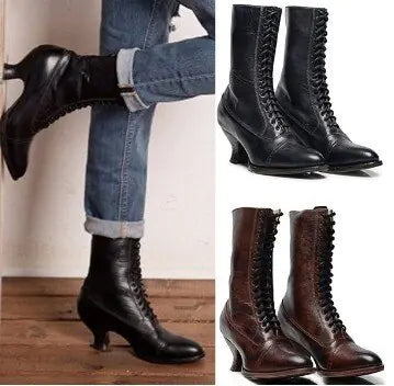Lace Noir Victorian Boots