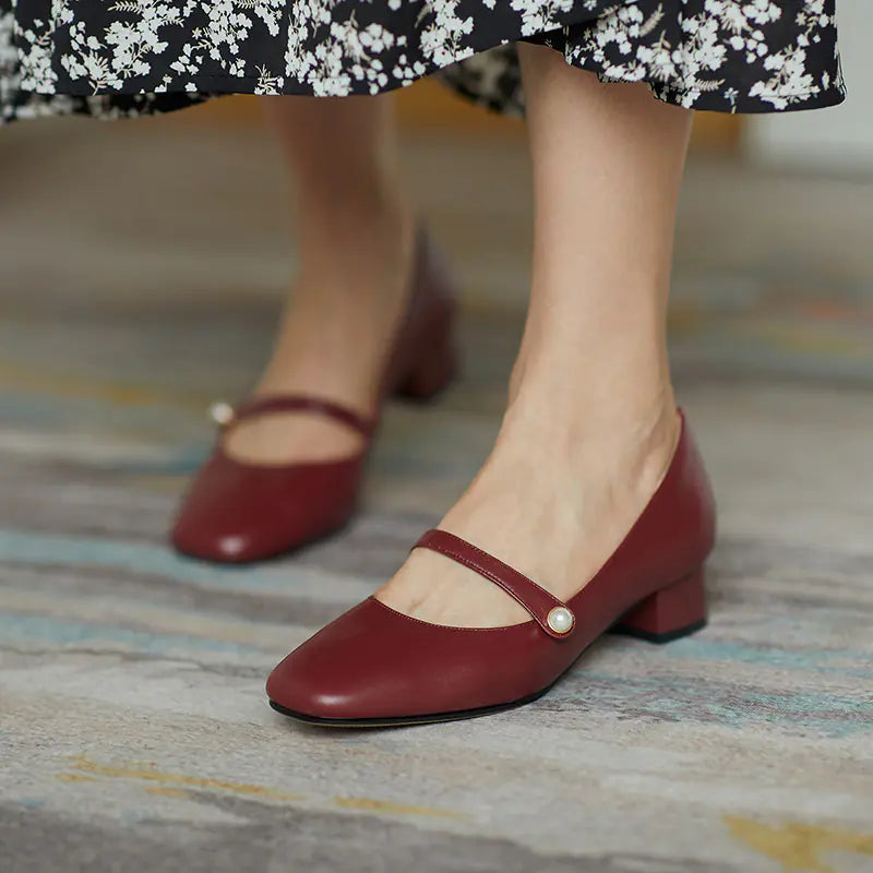 Velour Mary Janes Retro